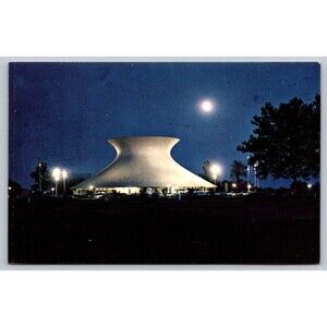 Postcard Missouri St. Louis Forest Park McDonnell Planetarium at Night Moonlight
